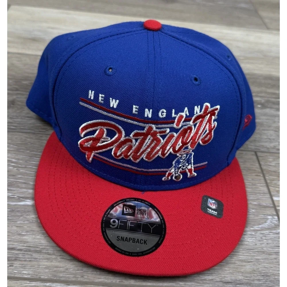 New Era New England Patriots 9FIFTY Snapback Hat Cap Blue Adults Adjustable NFL
